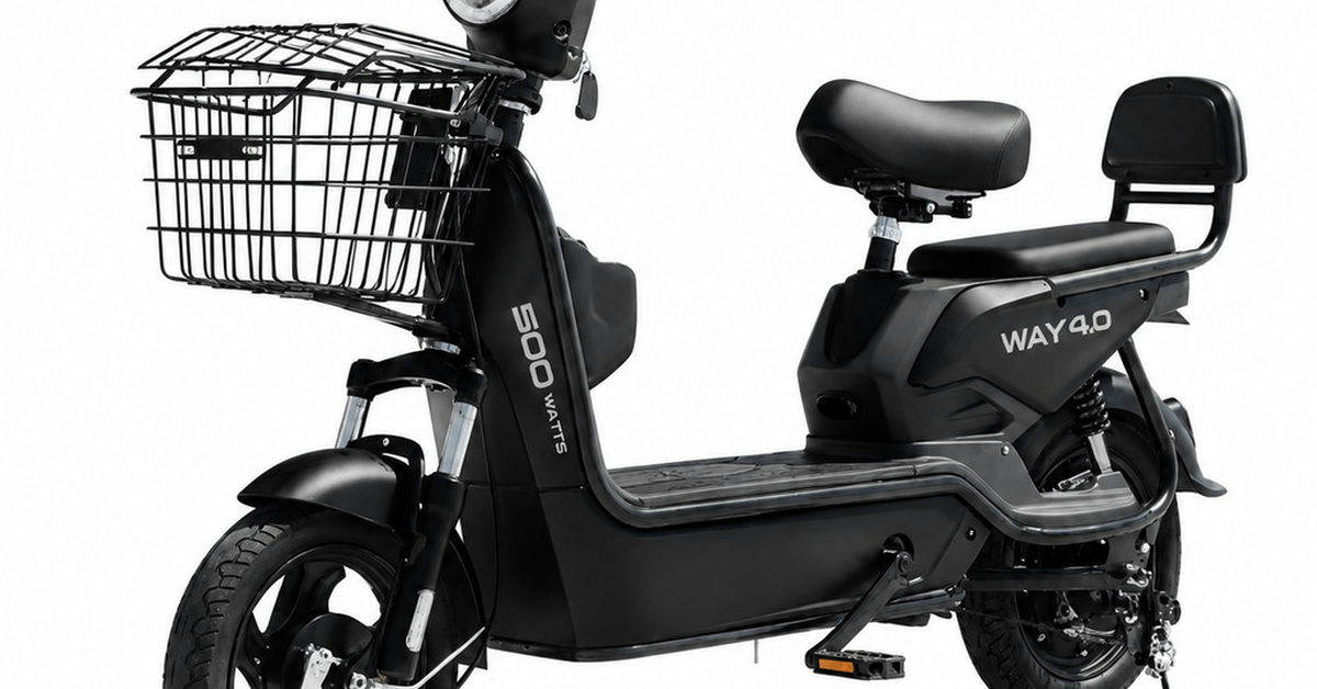 Bicicleta elétrica Mova Way 4.0 em exibição.
