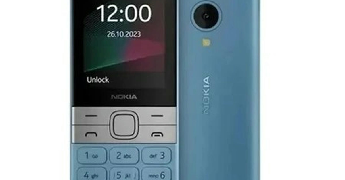 Celular Nokia 150 4G com design simples e teclas grandes.
